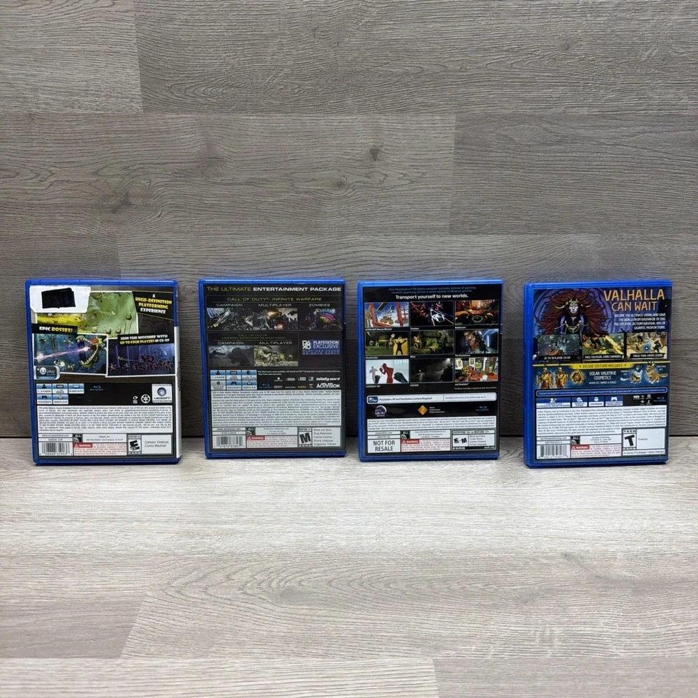 PS4 Lot COD Infinite Warfare Legacy Edition, Tribes‎ Of Midgard, VR Demo, Rayman